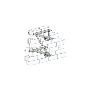 Pole Wall Mount, Adjustable mast offset from wall at 16"