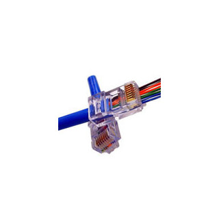 EZ-RJ45 Connector for CAT5E Round Solid and Stranded Cable