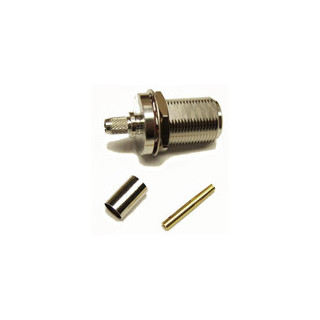 N-Female Bulkhead connector for 240 type 1/4" coaxial cable