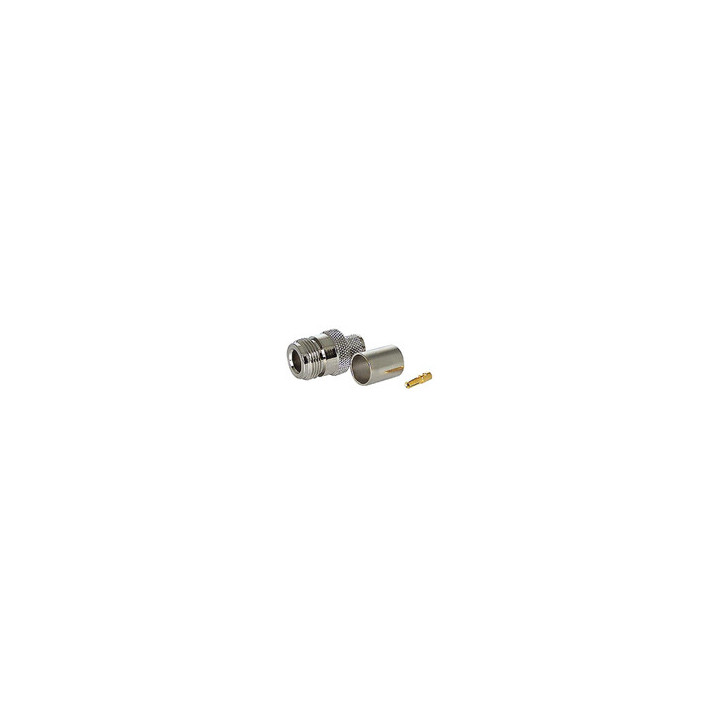N-Female connector for 400 type 3/8" coaxial cable