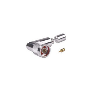N-Male Right Angle connector for 400 type 3/8" coaxial cable