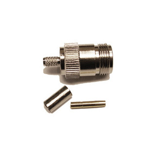 N-Female connector for 58/195 type 3/16" coaxial cable