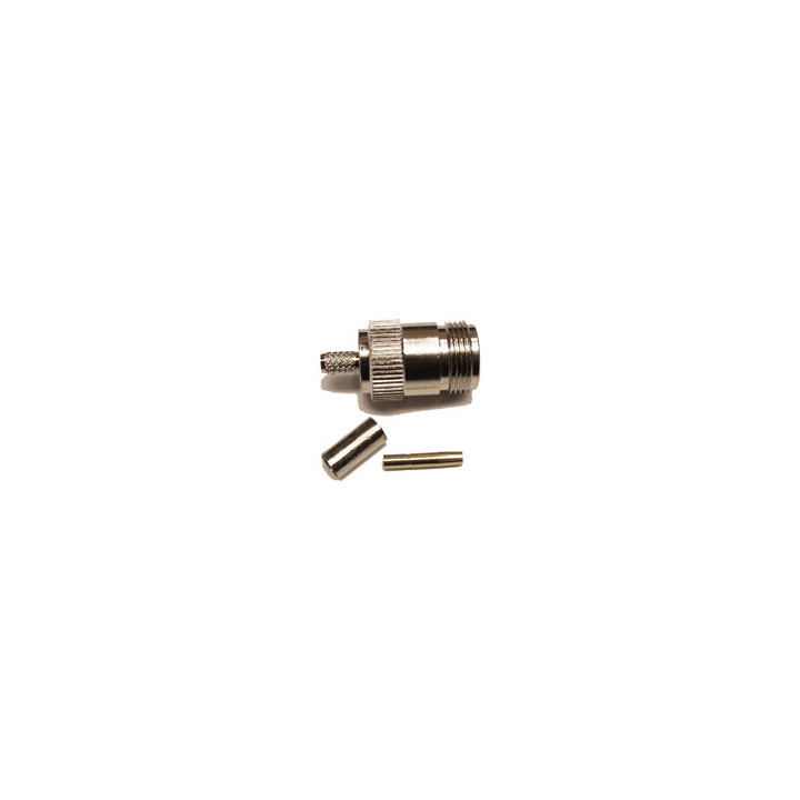 N-Female connector for 58/195 type 3/16" coaxial cable