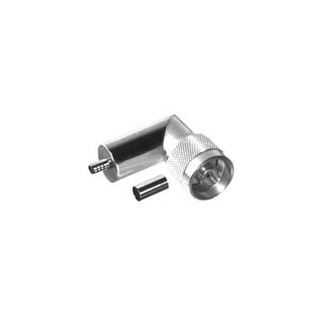 N-Male Right Angle connector for 58/195 type 3/16" coaxial