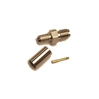 Reverse polarity SMA-Female (male pin) connector for 58/195