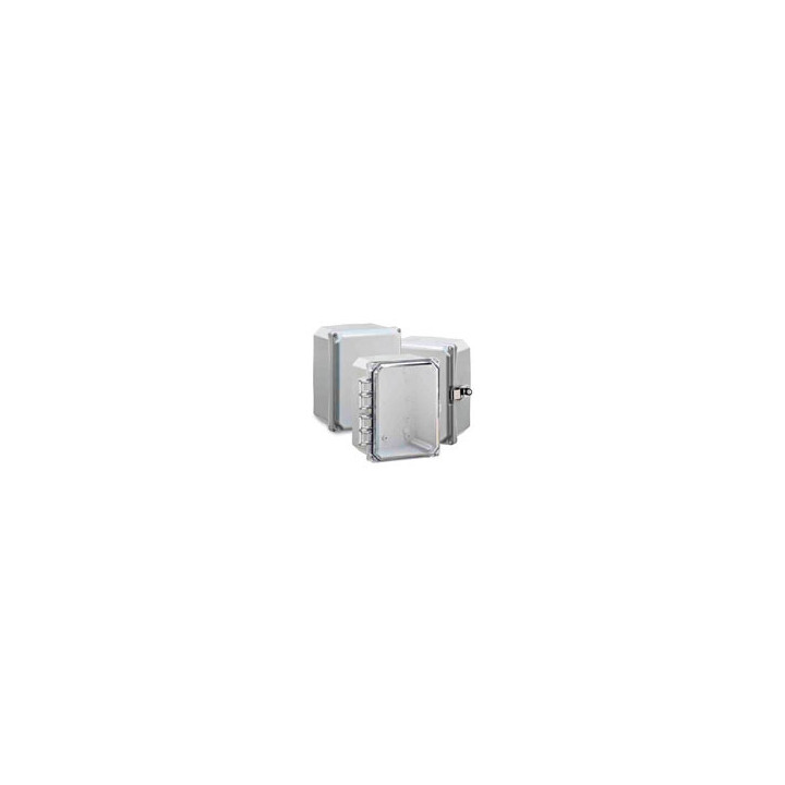 Premium Line 8"x6"x4" Nema4X/6P Enclosure with Clear Hinge